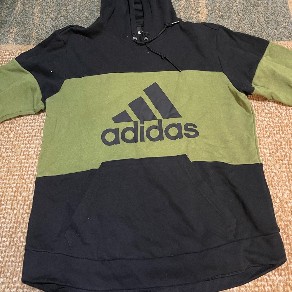 Green and Black Adidas Hoodie